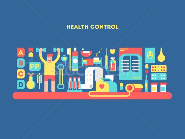 Health control design concept Stock photo © jossdiim