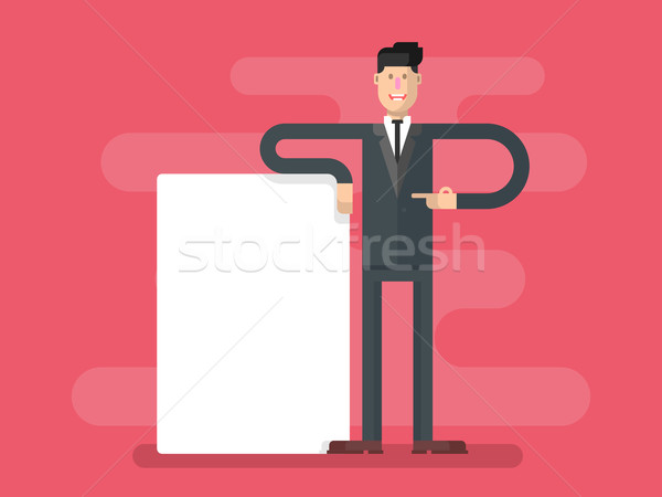 Businessman with advertising Stock photo © jossdiim