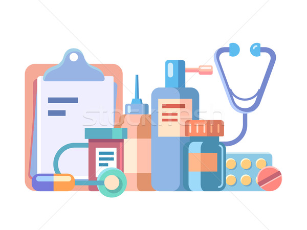 Medication and medical accessories Stock photo © jossdiim