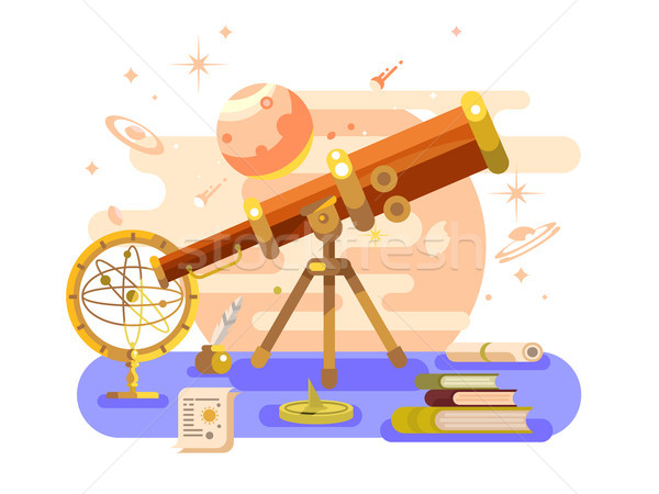 Astronomía diseno retro ciencia astrología instrumento Foto stock © jossdiim