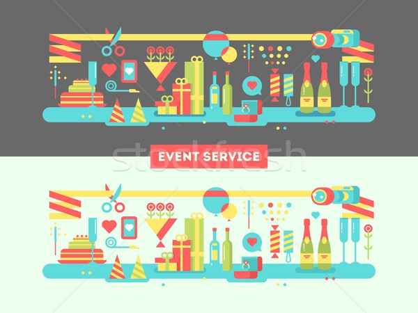 Event service design flat Stock photo © jossdiim