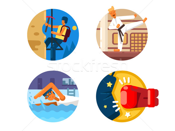 Active sports icons Stock photo © jossdiim