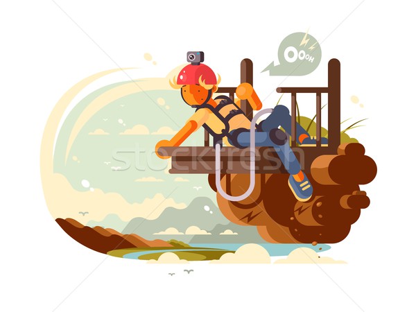 Man bungee jumping Stock photo © jossdiim
