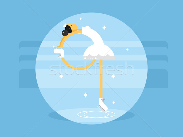 Artistik patinaj stil spor buz paten patenci Stok fotoğraf © jossdiim