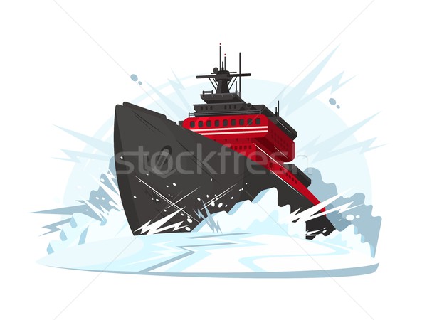 Icebreaker breaks ice Stock photo © jossdiim