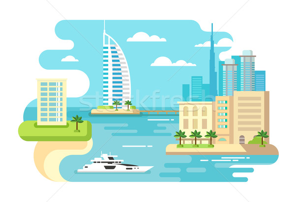 Stock photo: Dubai City Beach Skyline