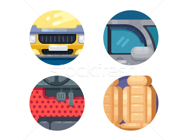 Auto icons set Stock photo © jossdiim