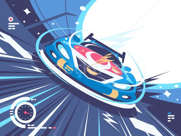 Stockfoto: Macht · racing · auto · snelheid · track · wiel