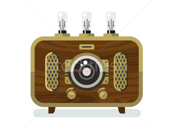 Vintage Radios in Flat Style Stock photo © jossdiim
