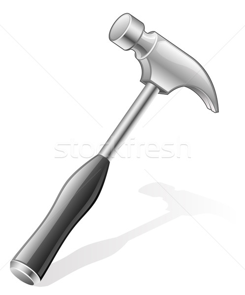 Hammer weiß Hand Bau Metall Industrie Stock foto © jossdiim
