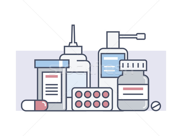 Set medical drugs Stock photo © jossdiim