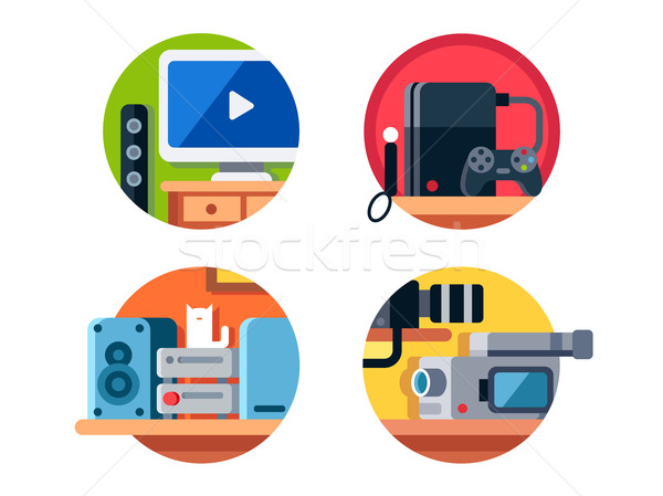 Electronics, music center, television Stock photo © jossdiim