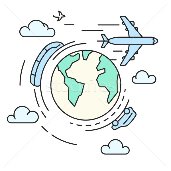 Travel around the earth, transport Stock photo © jossdiim