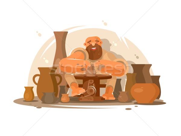 Potter bearded man Stock photo © jossdiim