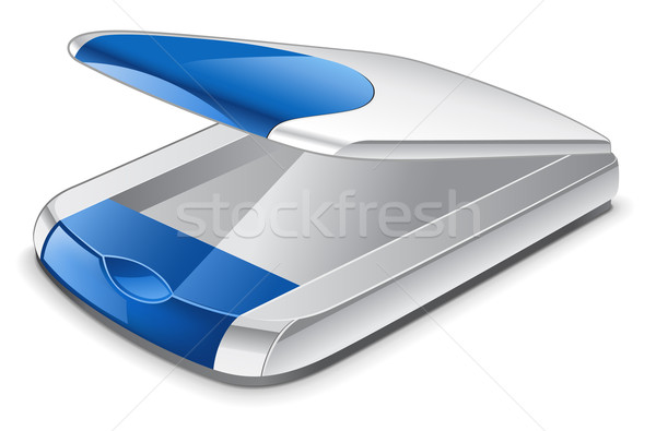 Scanner witte kantoor ontwerp grafische schaduw Stockfoto © jossdiim
