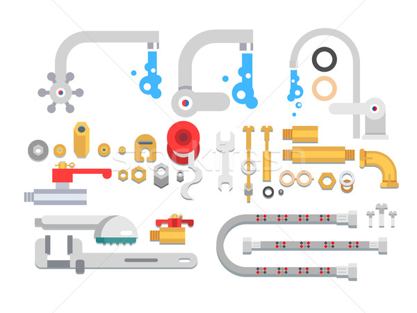 Set plumbing parts Stock photo © jossdiim