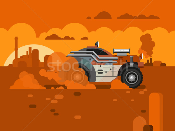 Jazdy szybko retro samochodu pustyni wygaśnięcia Zdjęcia stock © jossdiim