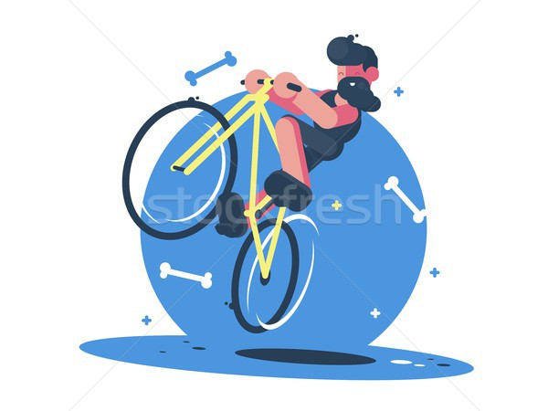 Activo petimetre bicicleta diversión deportes entretenimiento Foto stock © jossdiim