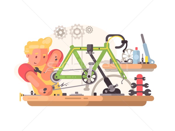 Bicycle repair service Stock photo © jossdiim