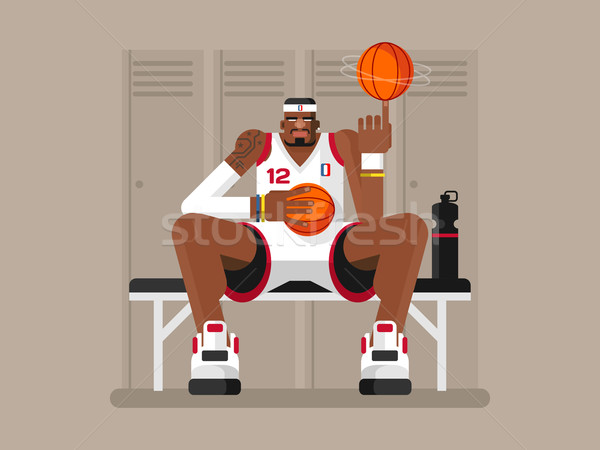Stock photo: Cartoon basketball player