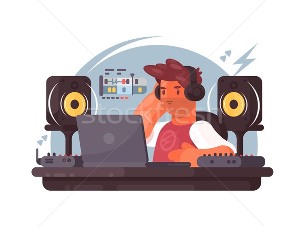 Sound designer on workplace Stock photo © jossdiim