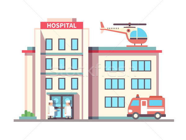 Hospital building flat style Stock photo © jossdiim