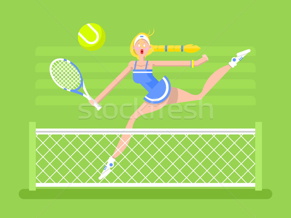 Femeie sportiv player fată Imagine de stoc © jossdiim