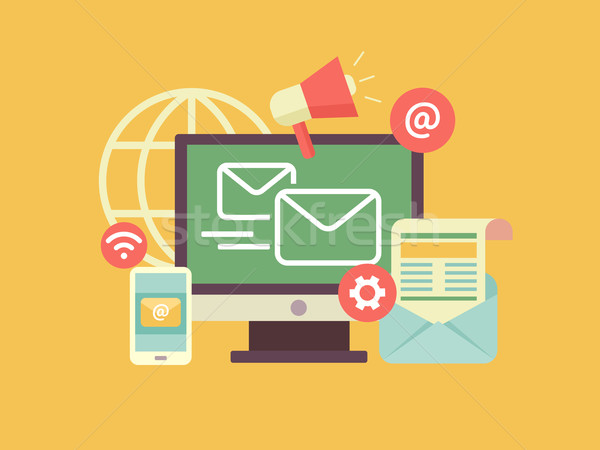 E-mail marketing avansare sprijini optimizarea Imagine de stoc © jossdiim