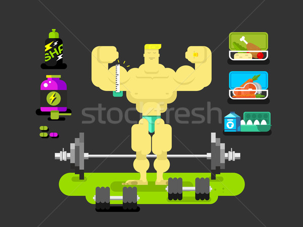 Musculação homem músculo forte esportes Foto stock © jossdiim
