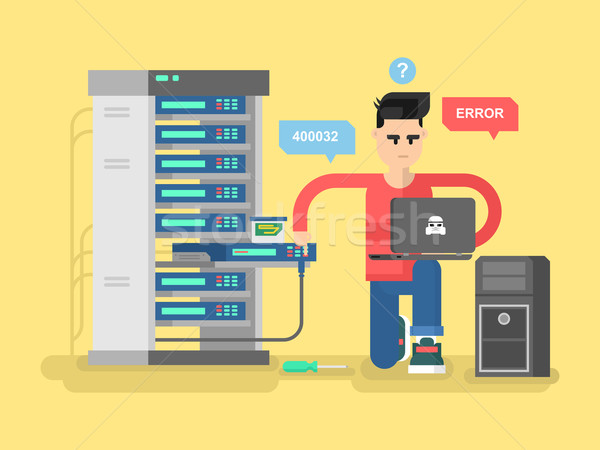 Spécialiste réseau technologie ordinateur informations électronique [[stock_photo]] © jossdiim