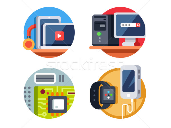 Computer device set Stock photo © jossdiim