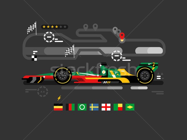 Formule een f1 snelheid sport auto Stockfoto © jossdiim