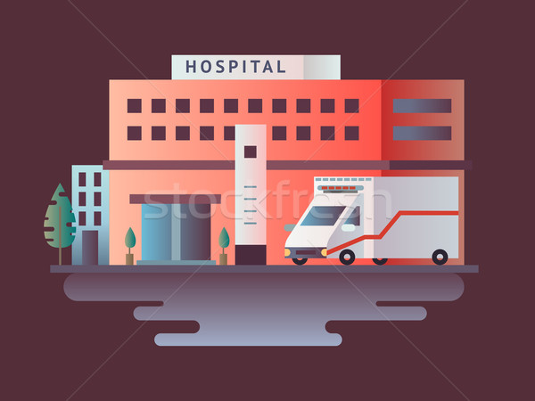 Hospital building design flat Stock photo © jossdiim