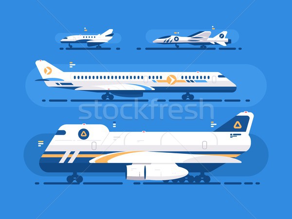 Aircraft types set Stock photo © jossdiim