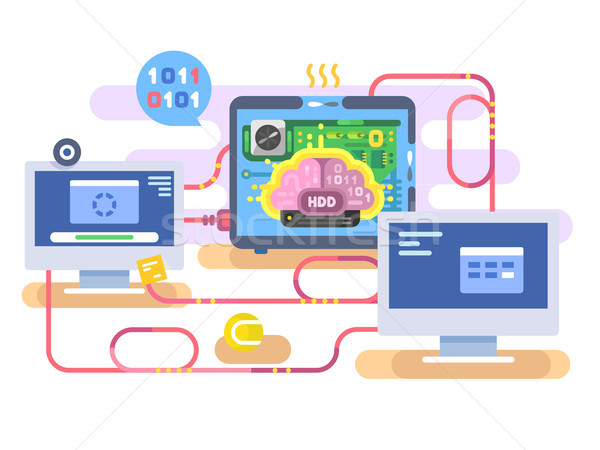 Cerveau stockage transférer données technologie [[stock_photo]] © jossdiim