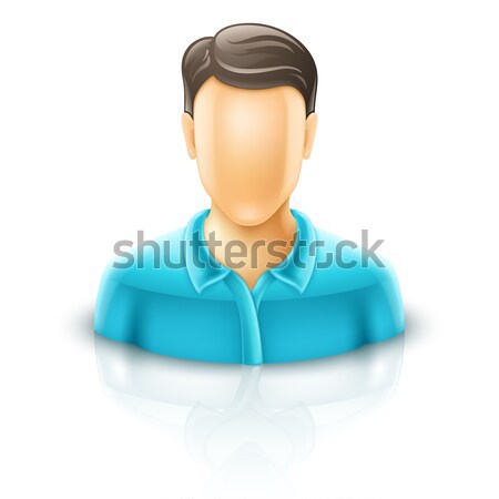 Usuario icono hombre blanco cara empresario Foto stock © jossdiim