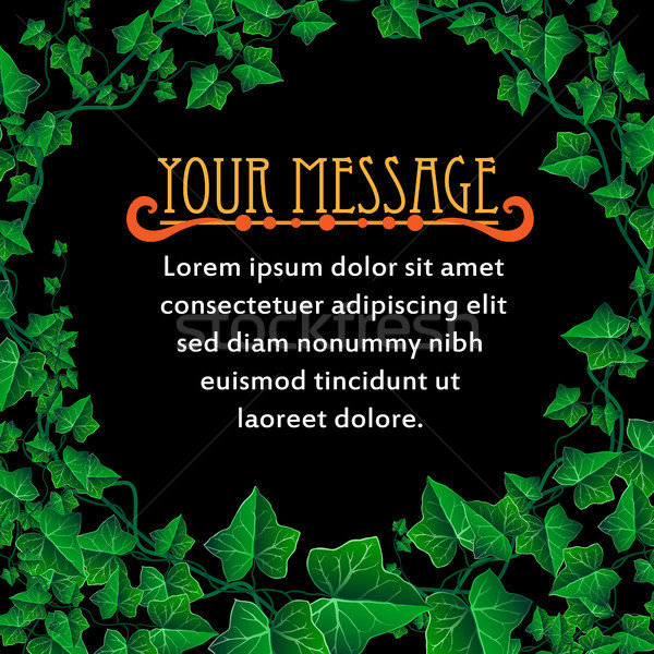 Beautiful Decorated Ivy Leaf Illustration Stock photo © Jugulator