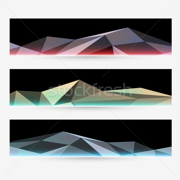 Abstrakten Vektor Kopfzeile Set Illustration Business Stock foto © Jugulator