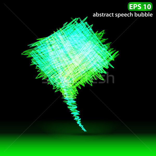 Stockfoto: Vector · tekstballon · kleurrijk · groene