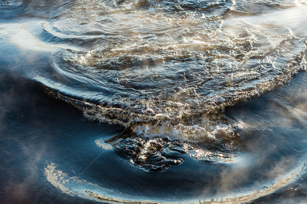 Water vapor on surface of cold water Stock photo © Juhku