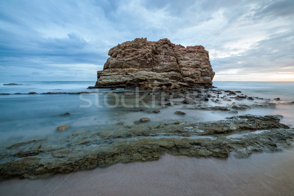 Big rock beach sunset long exposure Stock photo © Juhku