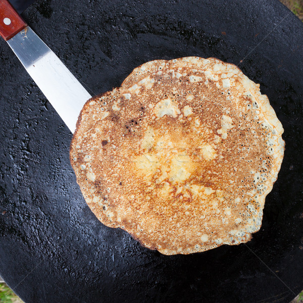 Foto stock: Caseiro · crepe · pronto · comer · comida · verão