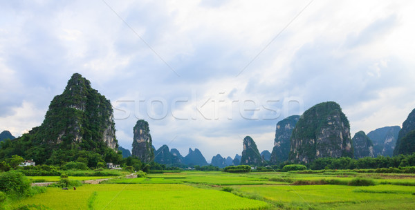 Karst mountains in southern china Stock photo © Juhku