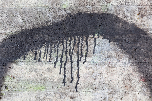 Concrete wall texture and black paint dripping Stock photo © Juhku