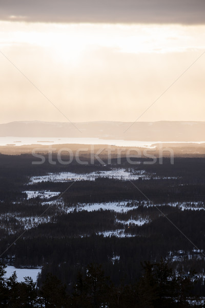 ストックフォト: 風景 · 明るい · 日光 · 雲 · 日没