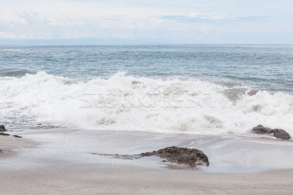 Waves crashing to rocks montezuma beach Stock photo © Juhku
