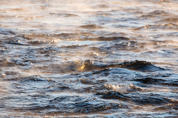 Water vapor on surface of cold water Stock photo © Juhku