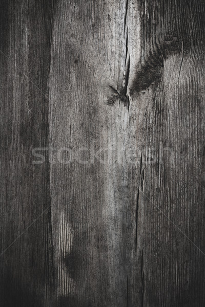 Stock photo: Aged black wood texture background