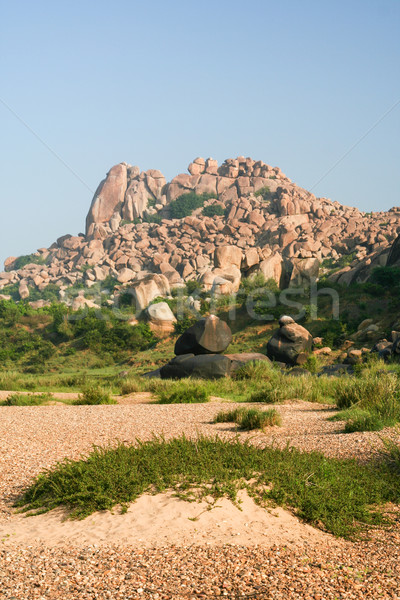 Big boulders landscape in hampi Stock photo © Juhku