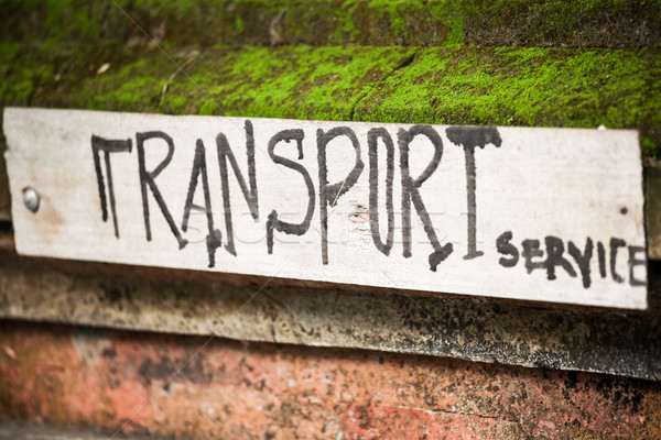 Handmade transport service sign Stock photo © Juhku